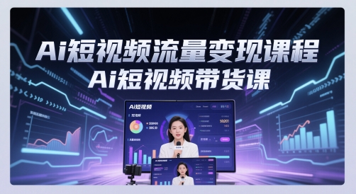 Ai短视频流量变现课程，Ai短视频带货课——大叔资源库创业项目网-大叔资源库-资源-项目-副业-兼职-创业-大叔的库-大叔的库