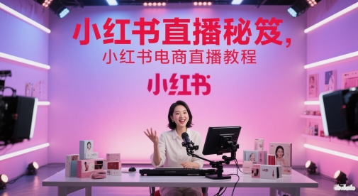 小红书直播秘笈，小红书电商直播教程——大叔资源库创业项目网-大叔资源库-资源-项目-副业-兼职-创业-大叔的库-大叔的库