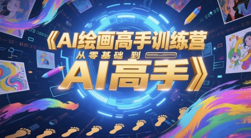 AI绘画高手训练营，从零基础到AI高手——大叔资源库创业项目网-大叔资源库-资源-项目-副业-兼职-创业-大叔的库-大叔的库