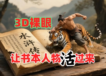 书本人物裸眼3D视频，新的玩法，流量超猛，保姆级教程——大叔资源库创业项目网-大叔资源库-资源-项目-副业-兼职-创业-大叔的库-大叔的库