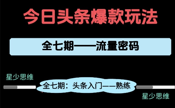 头条系列全七期项目拆解，全是干货，新手从0-1必经过程，99的人会踩的坑——大叔资源库创业项目网-大叔资源库-资源-项目-副业-兼职-创业-大叔的库-大叔的库
