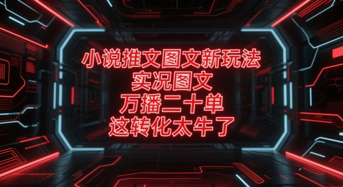 小说推文图文新玩法，实况图文，万播二十单，这转化太牛了！——大叔资源库创业项目网-大叔资源库-资源-项目-副业-兼职-创业-大叔的库-大叔的库
