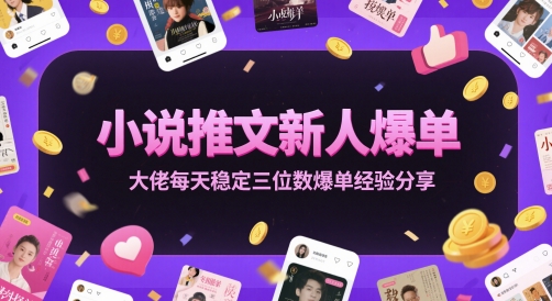 小说推文新人爆单大佬每天稳定三位数爆单经验分享——大叔资源库创业项目网-大叔资源库-资源-项目-副业-兼职-创业-大叔的库-大叔的库