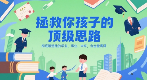 付费文章：拯救你孩子的顶级思路，彻底聊透他的学业、事业、未来，含金量满满——大叔资源库创业项目网-大叔资源库-资源-项目-副业-兼职-创业-大叔的库-大叔的库