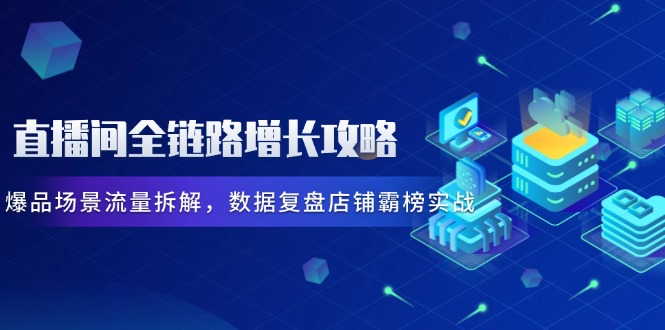 （14721期）直播间全链路增长攻略，爆品场景流量拆解，数据复盘店铺霸榜实战_大叔资源库创业项目网-大叔资源库-资源-项目-副业-兼职-创业-大叔的库-大叔的库