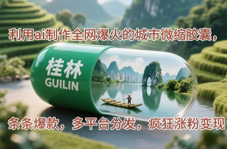 （14704期）利用ai制作全网爆火的城市微缩胶囊，条条爆款，多平台分发，疯狂涨粉变现_大叔资源库创业项目网-大叔资源库-资源-项目-副业-兼职-创业-大叔的库-大叔的库